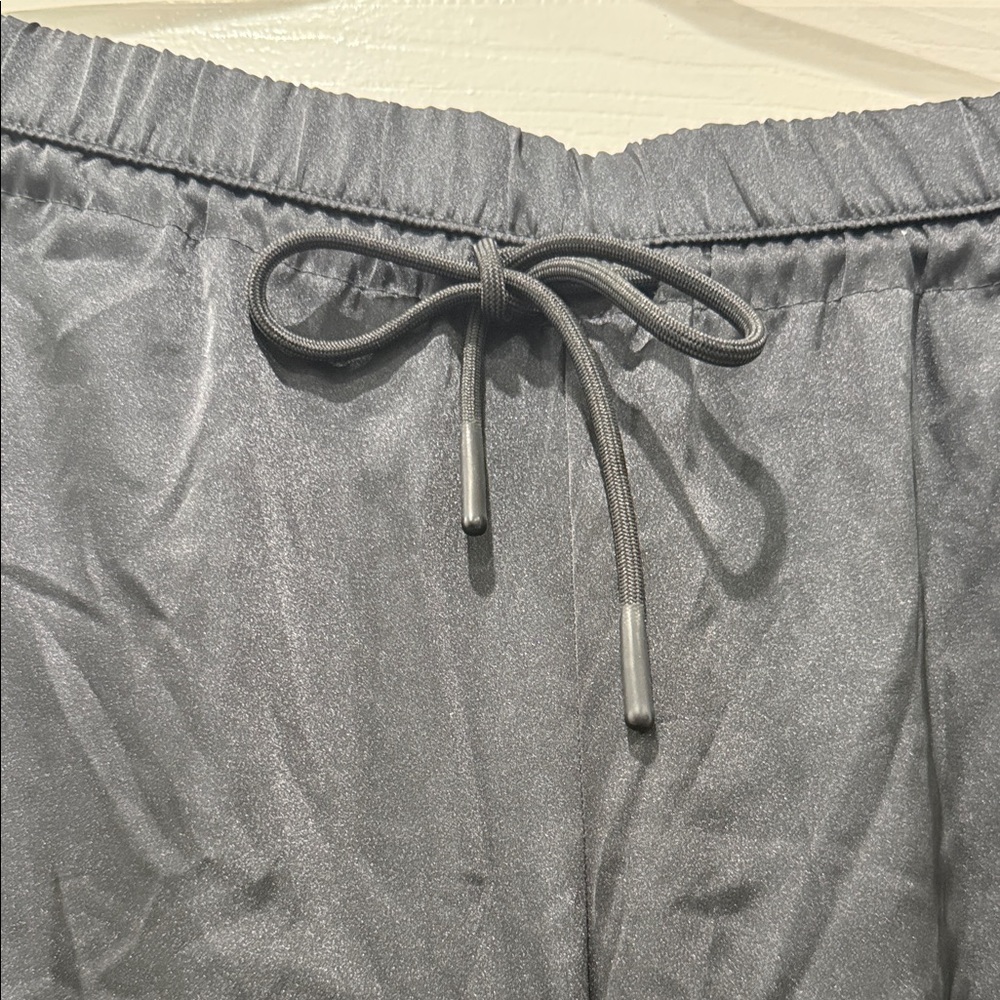 JoyLab Black Wide-Leg Track Pants with Cream Side Stripes - Picture 5 of 8